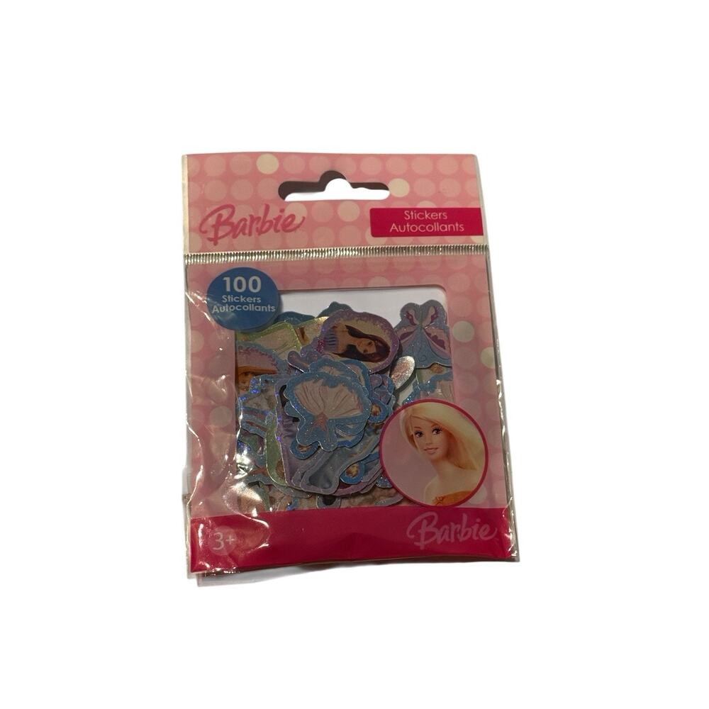 Barbie Die‎ Cut Stickers 100 Count SandyLion 2007 Mattel Sealed Pack Glitter NOS